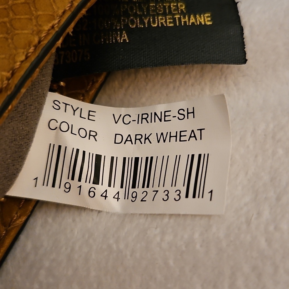 Vince Camuto Y2k Irine Dark Wheat Snakeskin Leather Mini Baguette Shoulder Bag - Picture 2 of 14